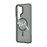Karl Lagerfeld IML Choupette Karl Script Logo Magnetic Zadní Kryt pro Samsung Galaxy S26 Ultra Black