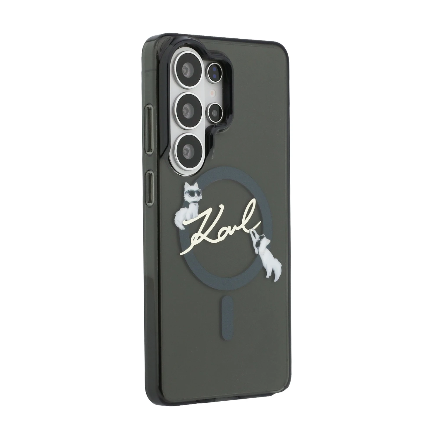 Karl Lagerfeld IML Choupette Karl Script Logo Magnetic Zadní Kryt pro Samsung Galaxy S26 Ultra Black