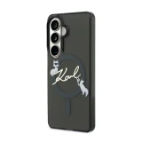 Karl Lagerfeld IML Choupette Karl Script Logo Magnetic Zadní Kryt pro Samsung Galaxy S26 Black