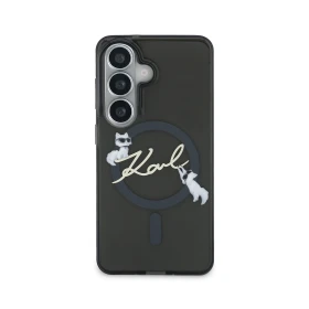 Zadný kryt Karl Lagerfeld IML Chúpette Karl Script Logo Magnetic pre Samsung Galaxy S26, čierna