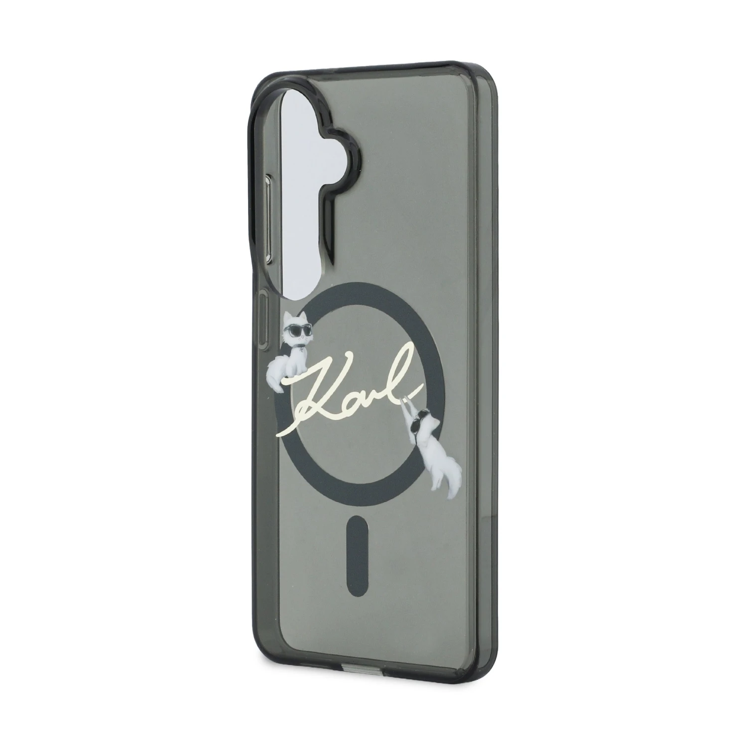 Karl Lagerfeld IML Choupette Karl Script Logo Magnetic Zadní Kryt pro Samsung Galaxy S26 Black