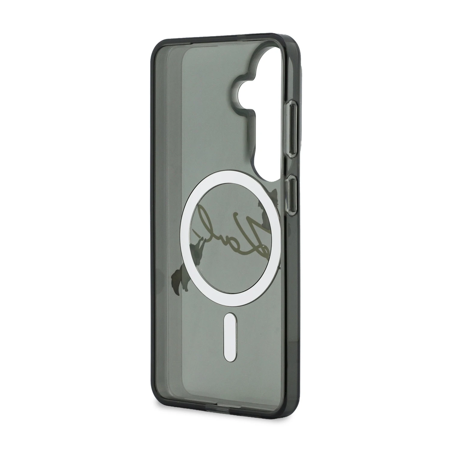 Karl Lagerfeld IML Choupette Karl Script Logo Magnetic Zadní Kryt pro Samsung Galaxy S26 Black