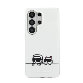 Zadný kryt Karl Lagerfeld IML K&amp;CH Peekaboo Logo Magnetic pre Samsung Galaxy S26 Ultra, biela