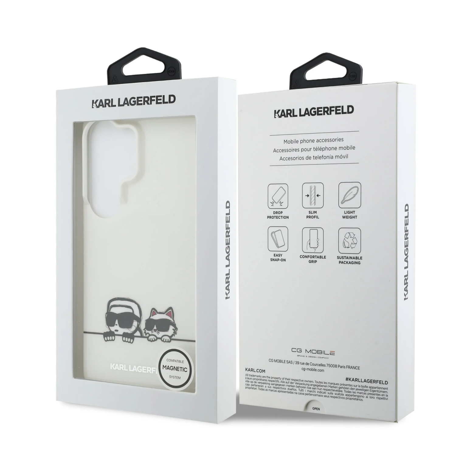 Karl Lagerfeld IML K&CH Peekaboo Logo Magnetic Zadní Kryt pro Samsung Galaxy S26 Ultra White