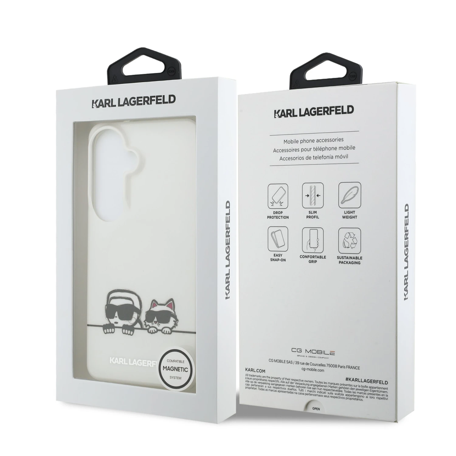 Karl Lagerfeld IML K&CH Peekaboo Logo Magnetic Zadní Kryt pro Samsung Galaxy S26+ White