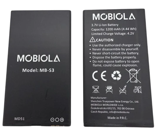Batéria MB-S3 pre telefón MOBIOLA MB2400, Li-Ion, 1200 mAh