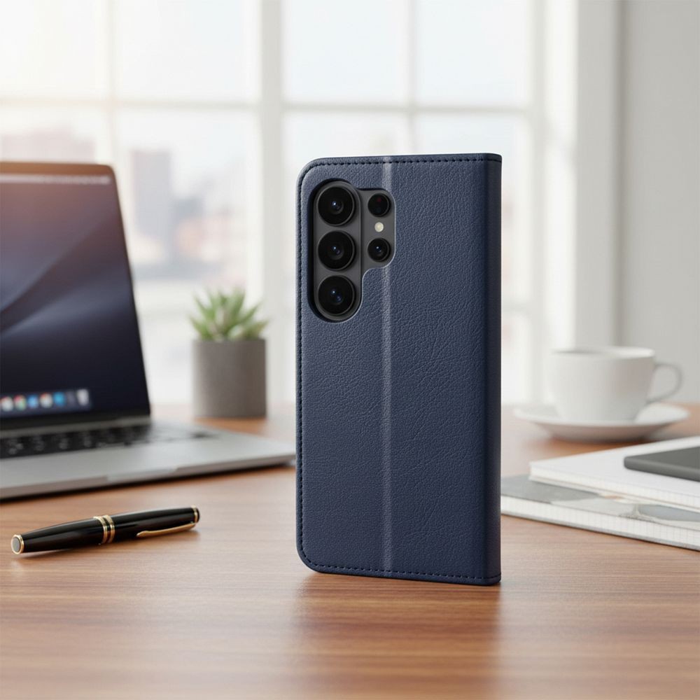 Flipové pouzdro Split Book case pro Xiaomi Redmi Note 15 Pro 4G, navy cream