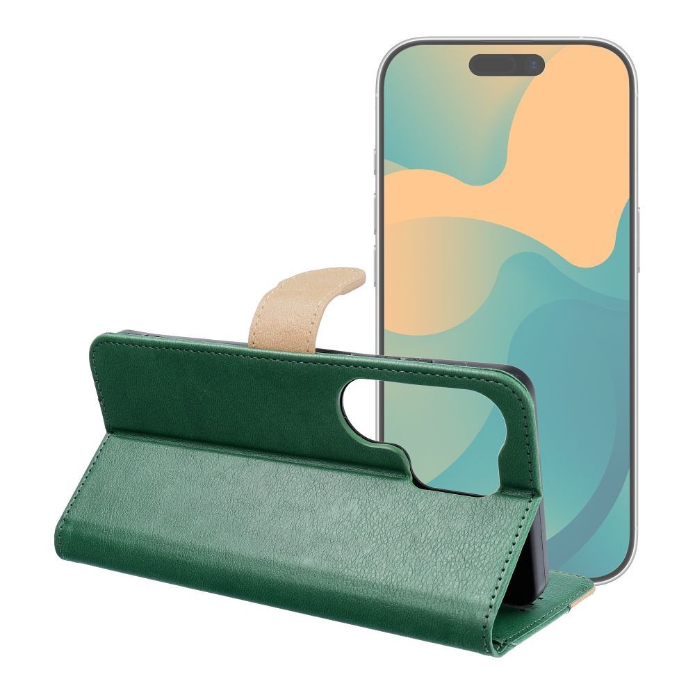 Flipové pouzdro Split Book case pro Samsung Galaxy A17, green gold