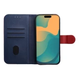 Split Book case for IPHONE 17 navy red