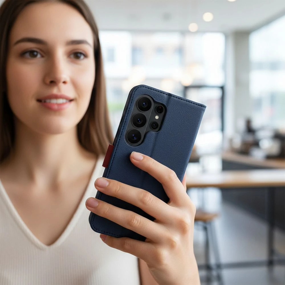 Split Book case for SAMSUNG S26 PLUS navy red