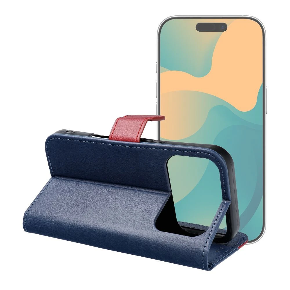 Split Book case for IPHONE 17 PRO MAX navy red