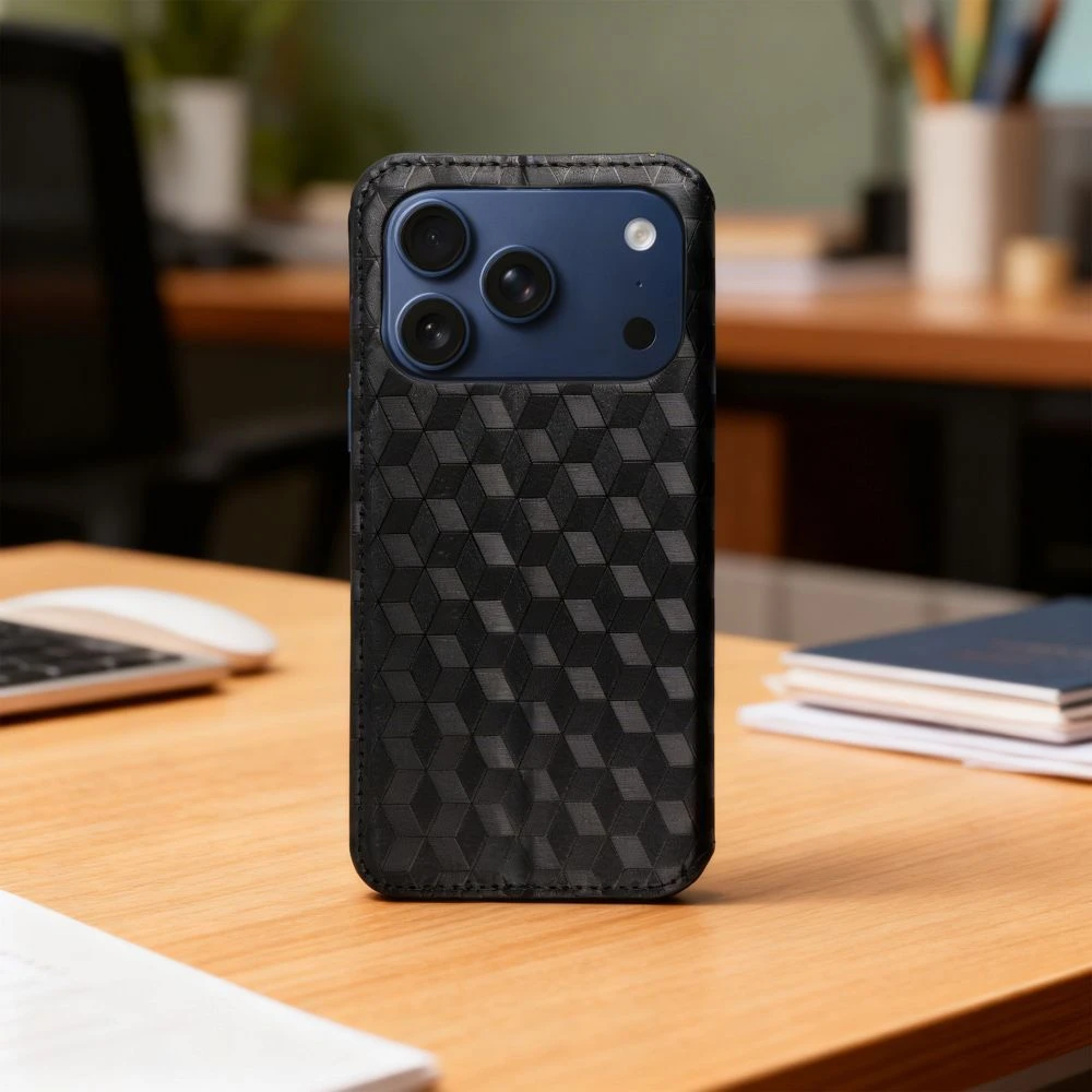 Flip case for iPhone 17 Cubic Book black