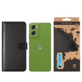 Flipové púzdro Tactical Field Notes pre Motorola Moto G06/G06 Power, čierna