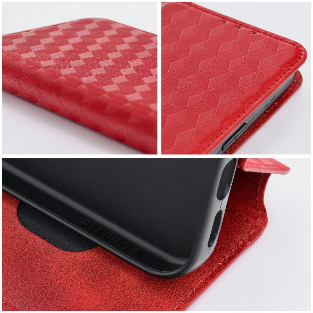 Flip case for iPhone 17 PRO MAX Cubic Book red