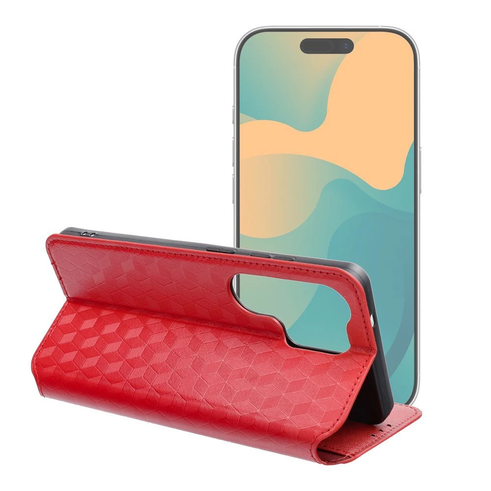 Flip case for Samsung A17 Cubic Book red
