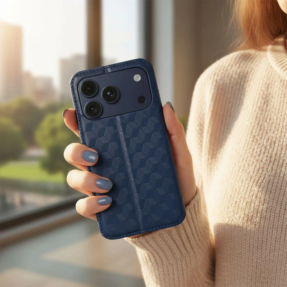 Flip case for iPhone 17 PRO Cubic Book blue