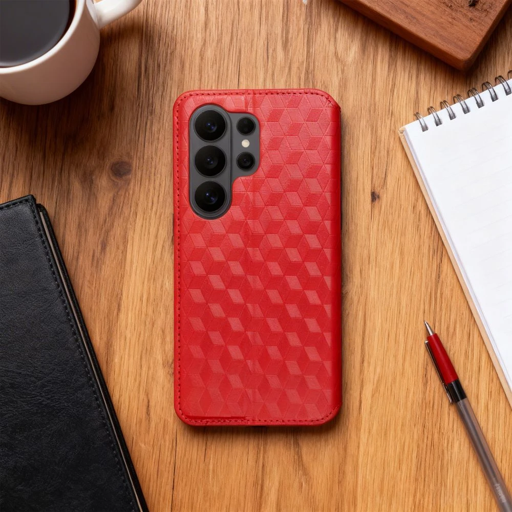 Flip case for Xiaomi Redmi NOTE 15 PRO Plus 5G Cubic Book red