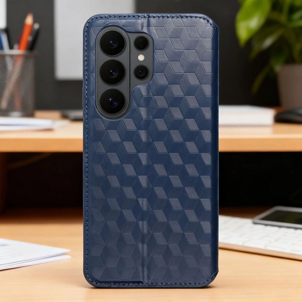 Flip case for Samsung S26 PLUS Cubic Book blue