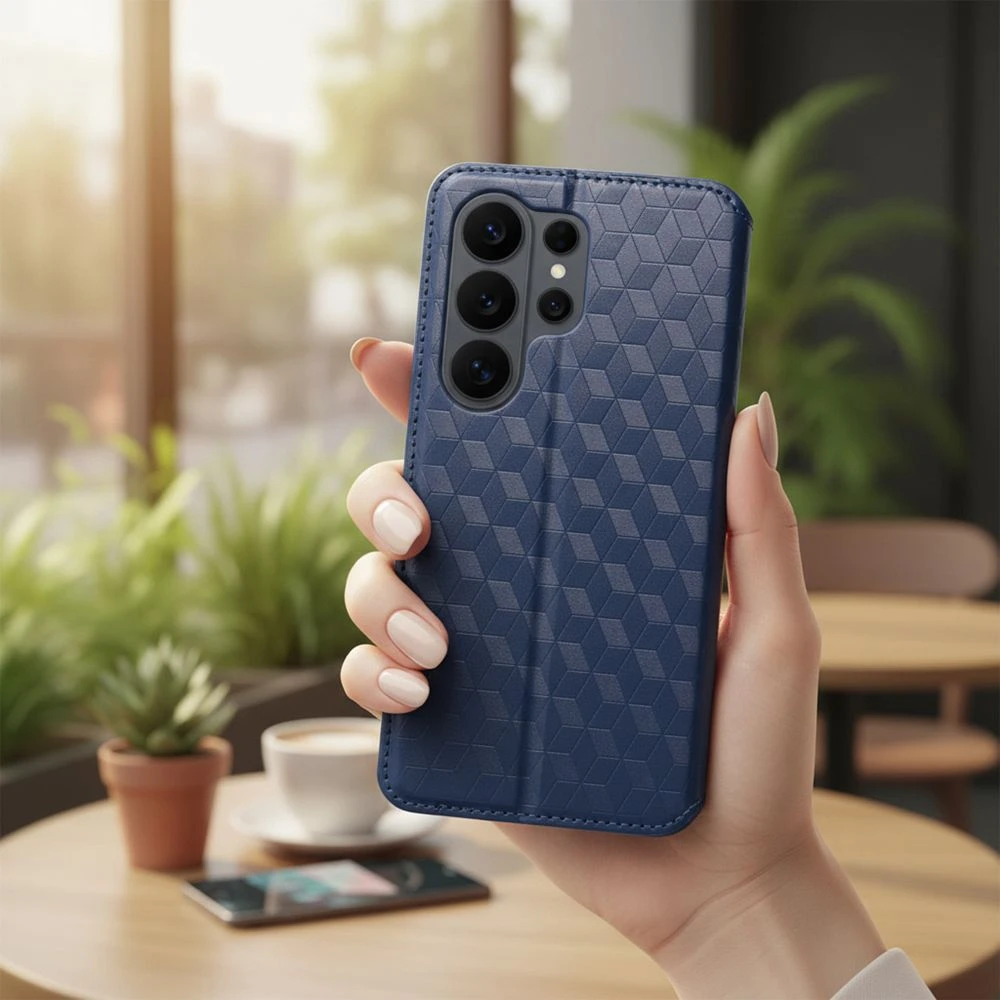 Flip case for Samsung A57 Cubic Book blue
