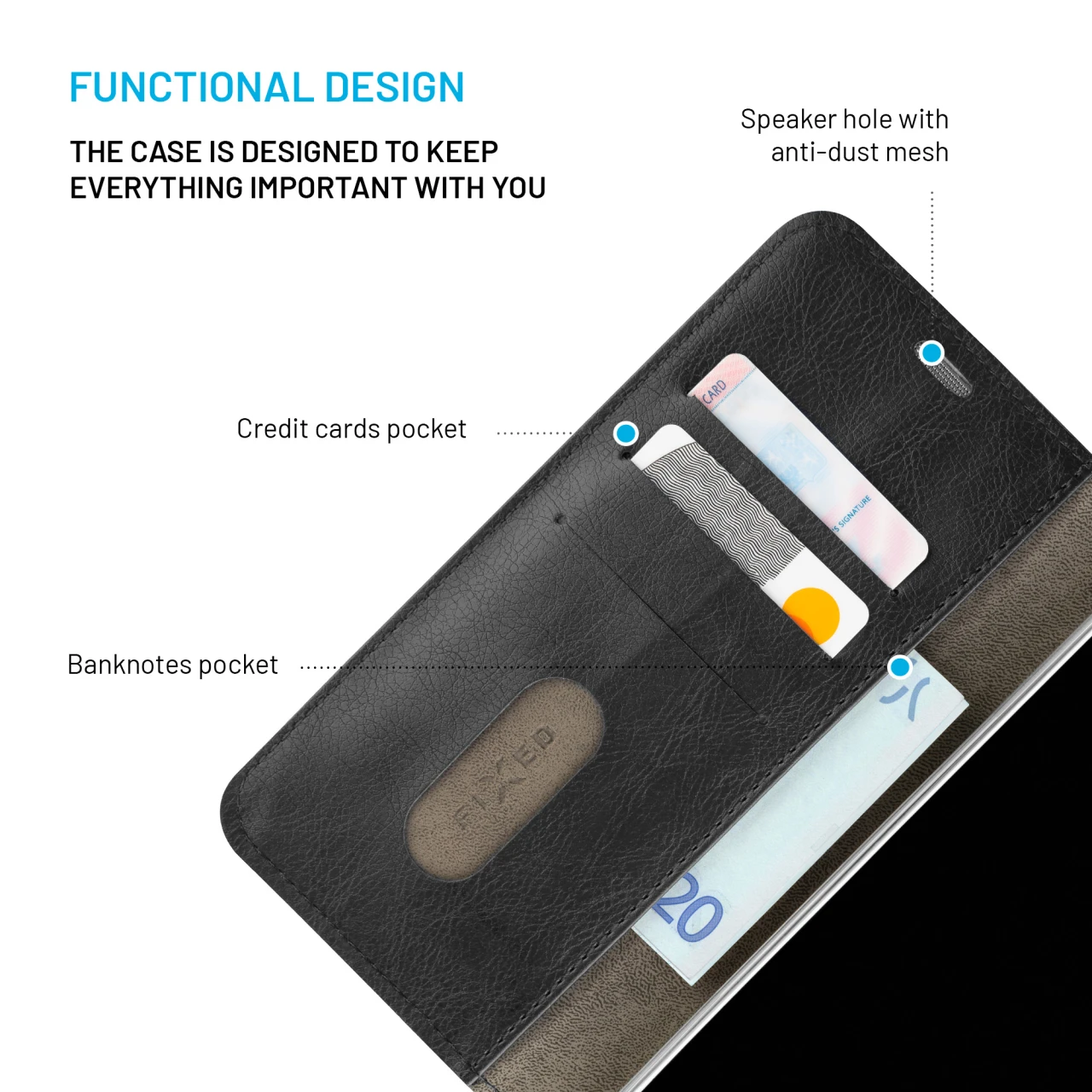 Pouzdro typu kniha FIXED Opus pro Motorola Moto G86 5G/Power, černé