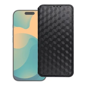 Flipové puzdro Cubic Book pre Samsung Galaxy A57, čierna
