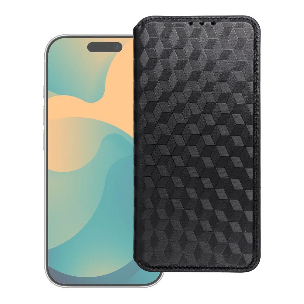 Flipové puzdro Cubic Book pre Samsung Galaxy A57, čierna