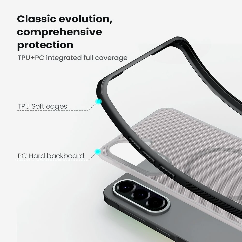 Nillkin Super Frosted PRO Magnetic Zadní Kryt pro Samsung Galaxy A57 Transparent Black