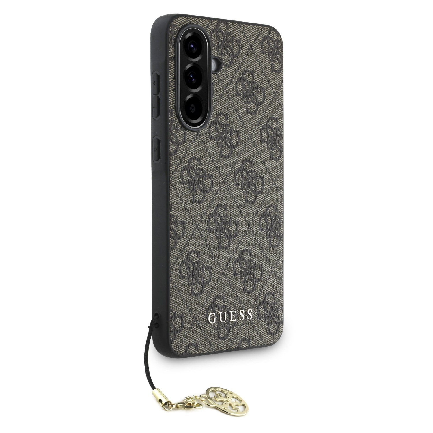 Zadní kryt Guess 4G Charm pro Samsung Galaxy A37, hnědá