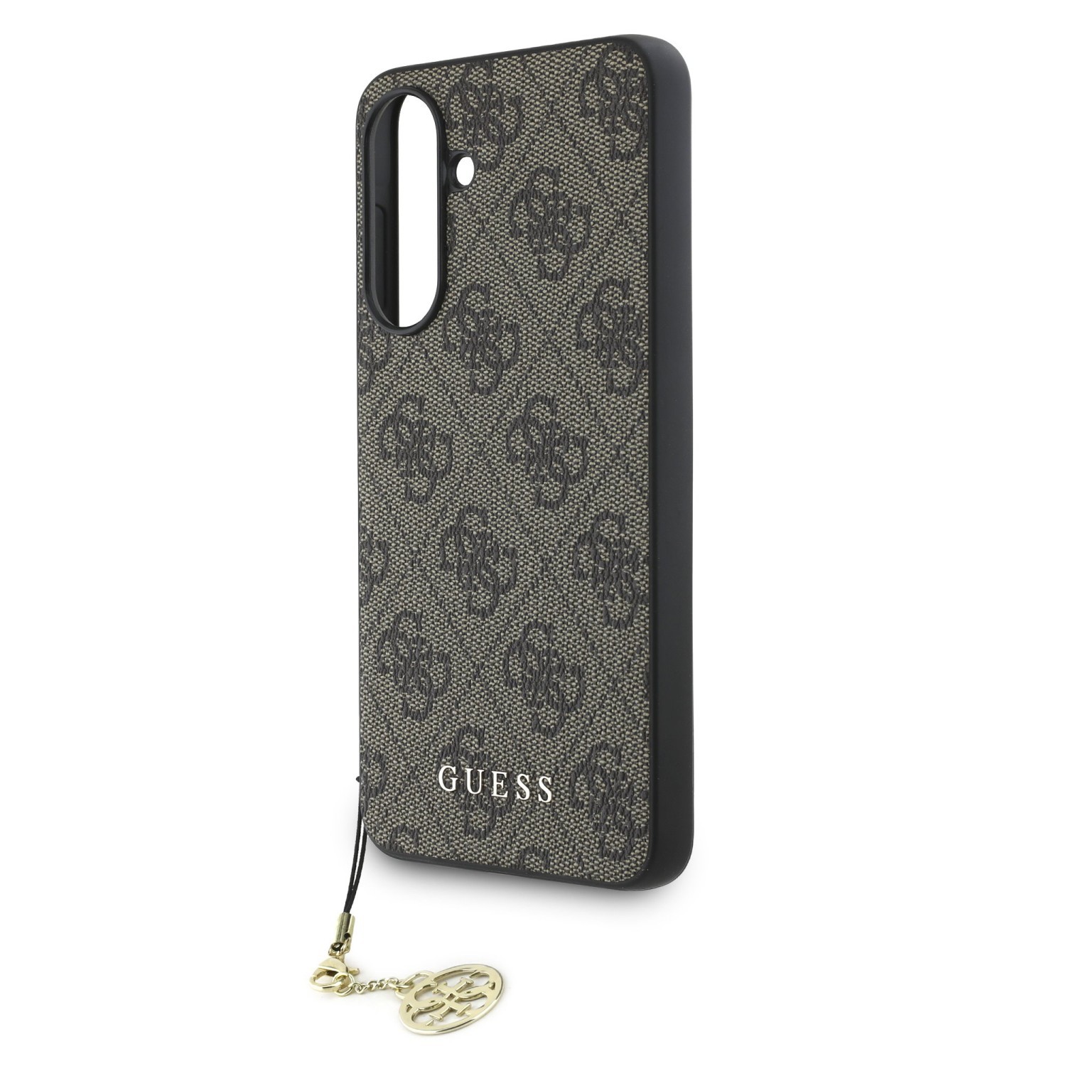 Zadní kryt Guess 4G Charm pro Samsung Galaxy A37, hnědá