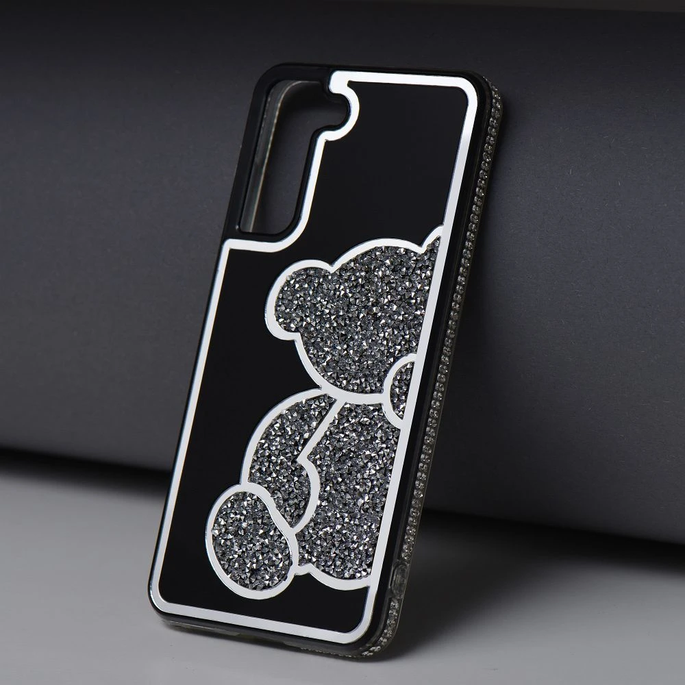 Case for Samsung A13 4G Teddy Bear silver