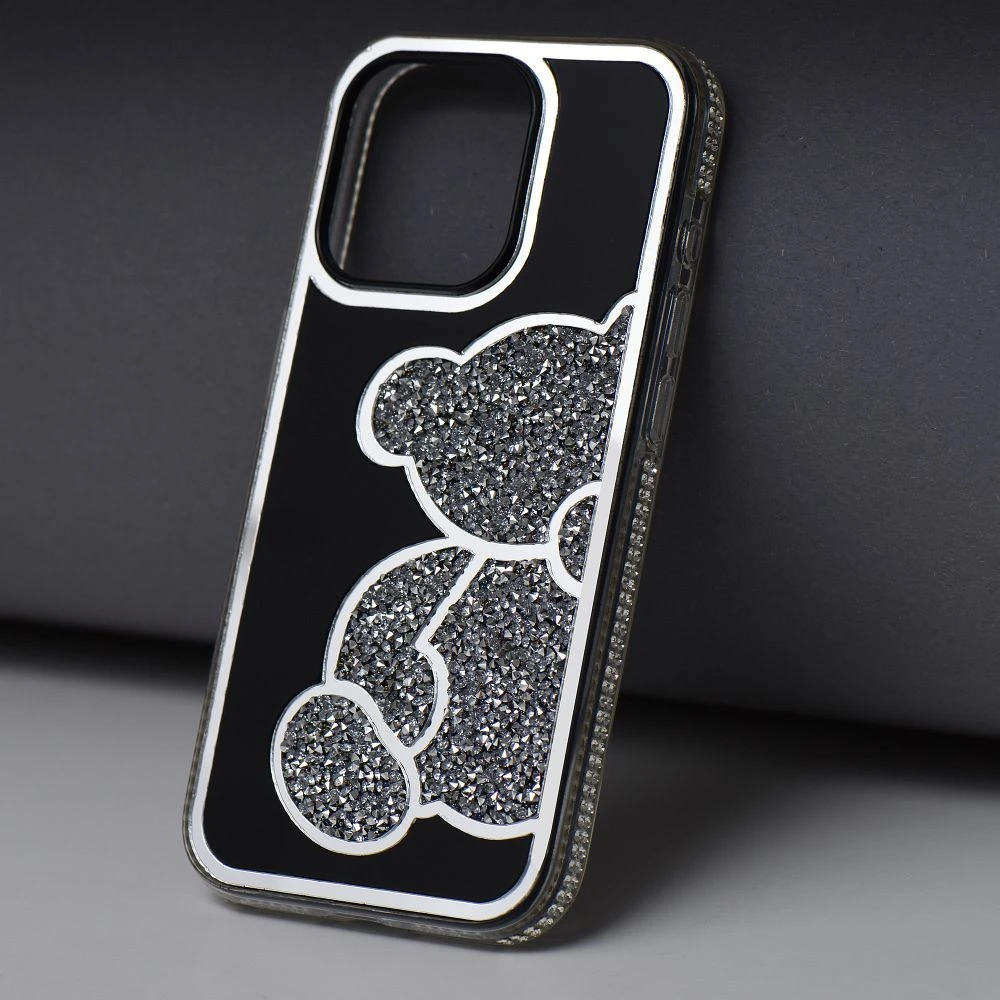 Case for iPhone 16 Teddy Bear silver