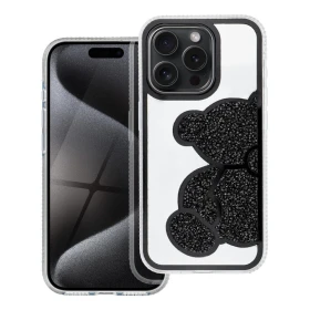 Zadný kryt TEDDY BEAR Case pre Apple iPhone 14 Pro Max, čierna