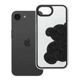 Zadný kryt TEDDY BEAR Case pre Apple iPhone 16e/17e, čierna