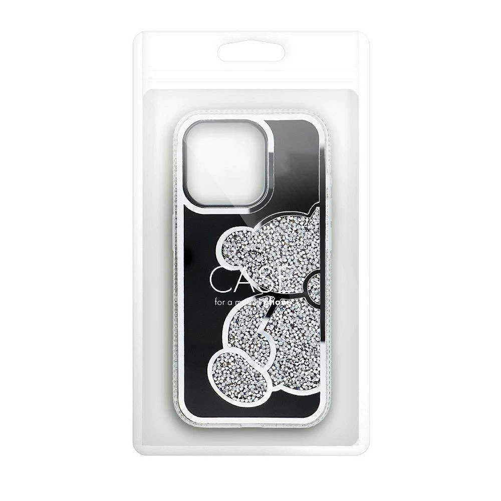 Case for iPhone 16e (SE 4 2025) Teddy Bear silver