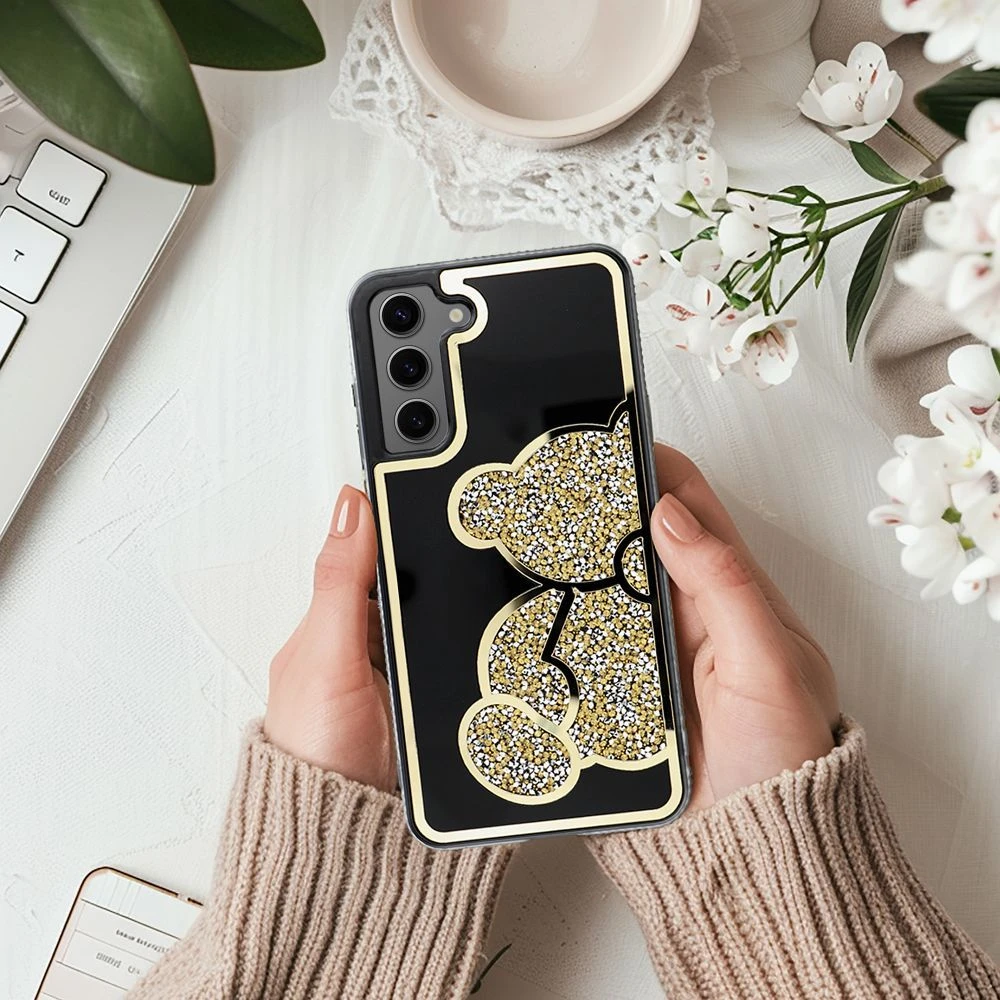 Case for Samsung S25 EDGE Teddy Bear gold