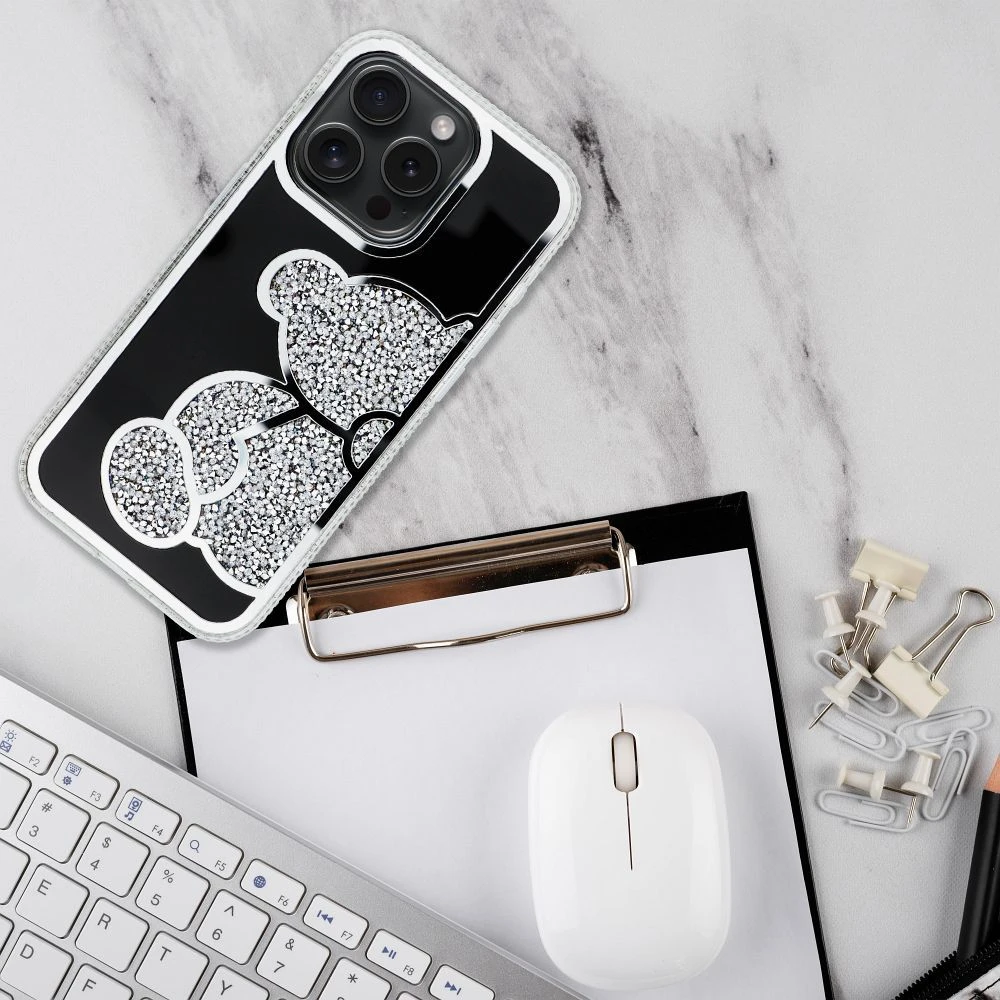 Case for iPhone 17 PRO Teddy Bear silver