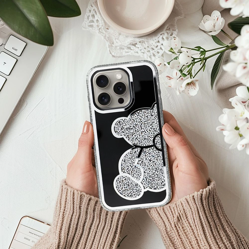 Case for iPhone 17 AIR Teddy Bear silver