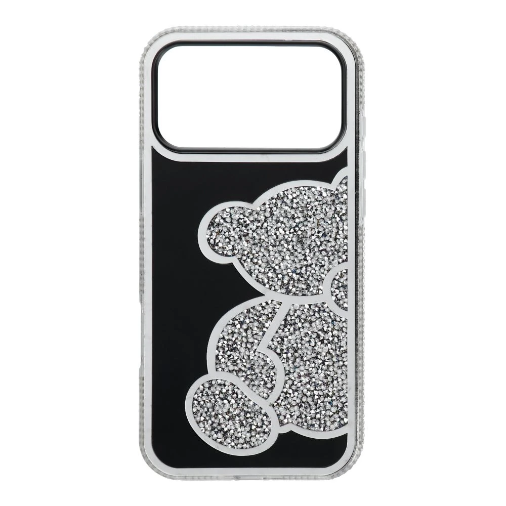 Case for iPhone 17 PRO MAX Teddy Bear silver
