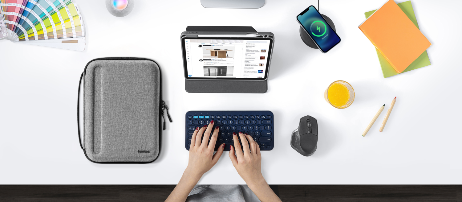 Pouzdro tomtoc FancyCase Plus - 11'' iPad Pro, šedá