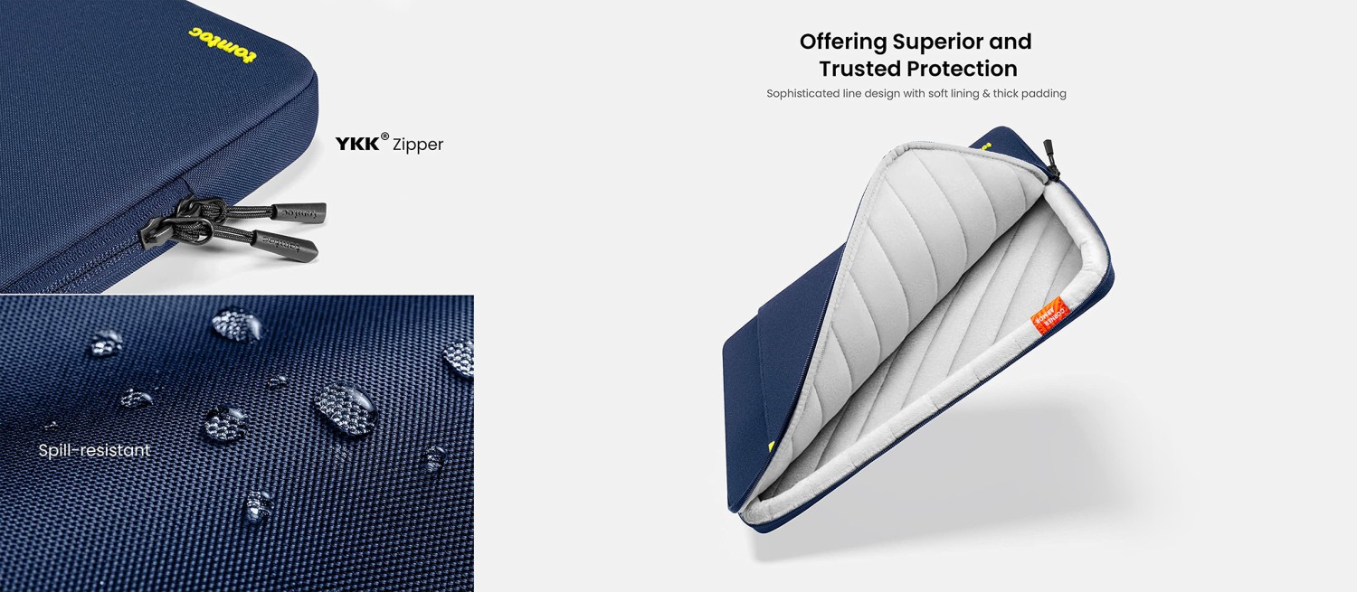 Pouzdro tomtoc Sleeve - 14" MacBook Pro, tmavě modrá