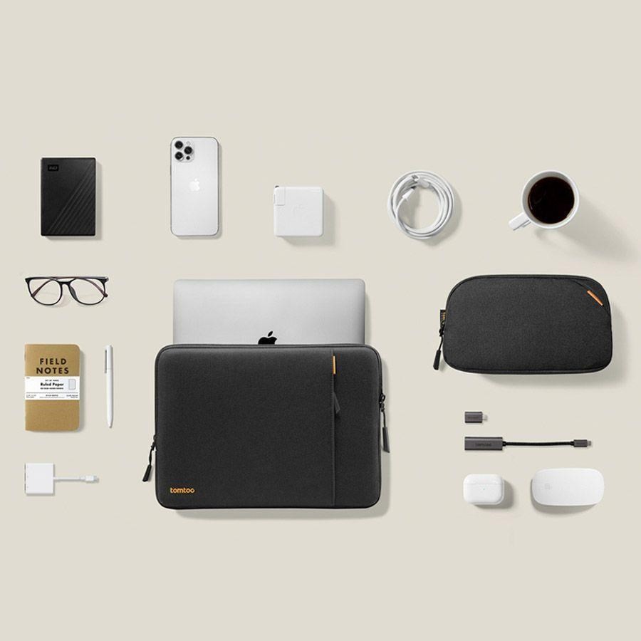 Pouzdra tomtoc Sleeve Kit - 14" MacBook Pro, černá