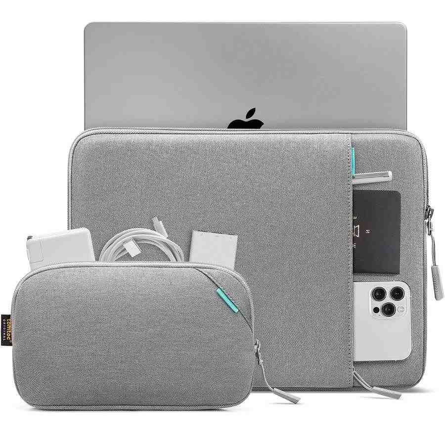 Pouzdra tomtoc Sleeve Kit - 13" MacBook Pro / Air, šedá