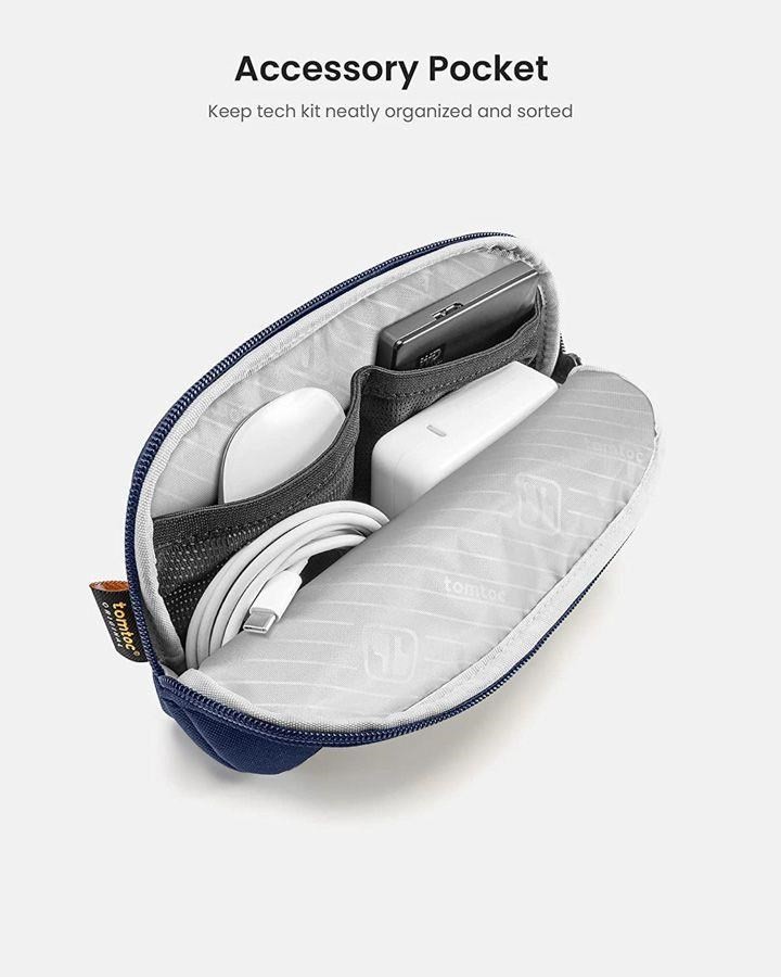 Pouzdro tomtoc Sleeve Kit - 14" MacBook Pro / Air, námořní modrá