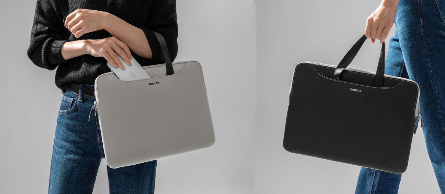 Taška tomtoc Light-A21 Dual-color Slim Laptop Handbag, 13,5 Inch, šedá
