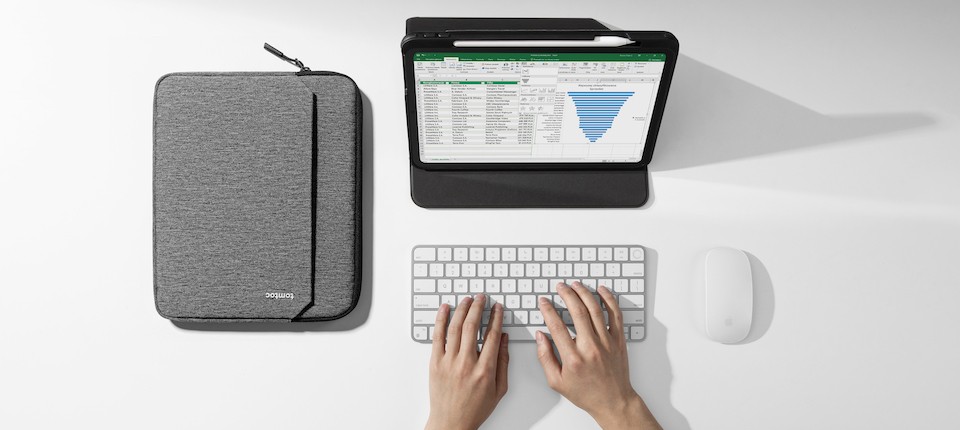 Pouzdro tomtoc Sleeve - 10,9" iPad / 11" iPad Pro, šedá