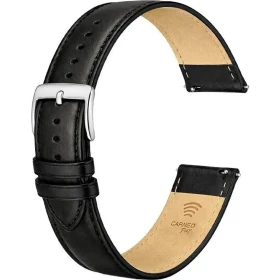 Carneo platobný remienok, 20mm čierna koža