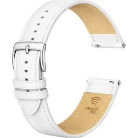 Carneo platobný remienok, 22mm biela koža