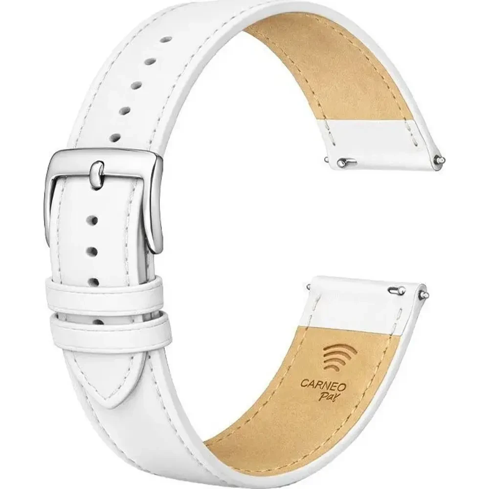 Carneo platební řemínek, 22mm bílá kůže