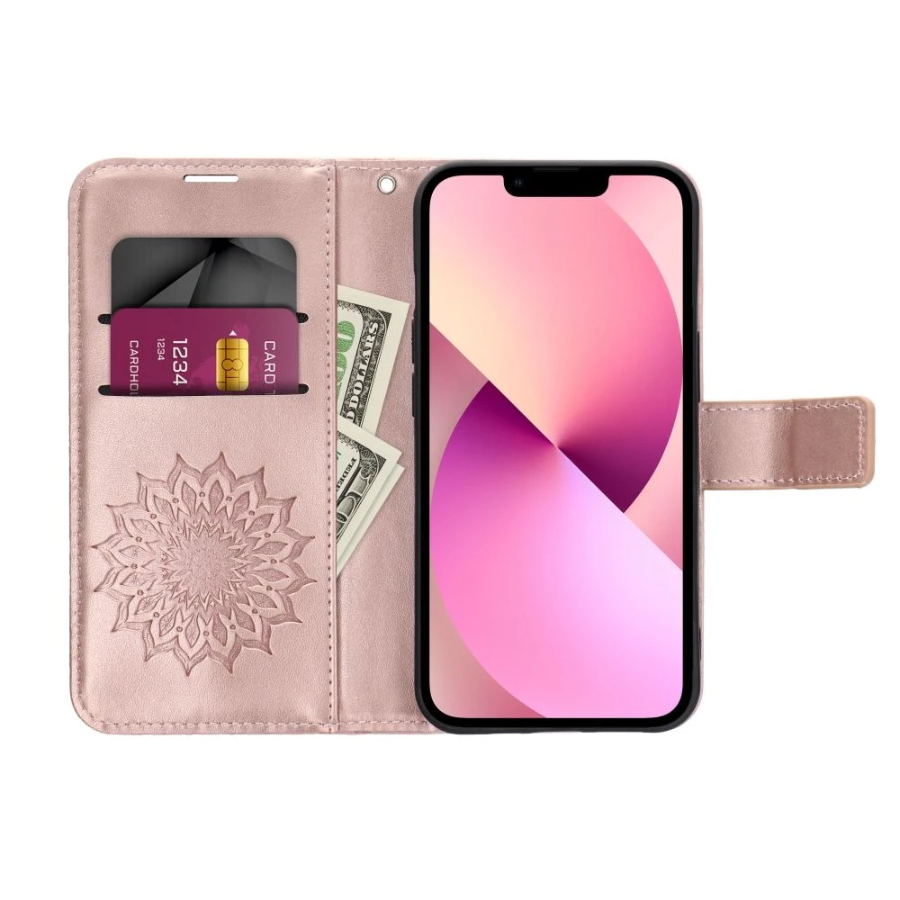 MEZZO Book case for SAMSUNG A57 5G mandala rose gold