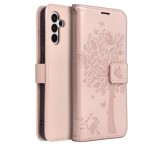 Flipové pouzdro MEZZO Book case pro Samsung Galaxy A37 5G, tree rose gold